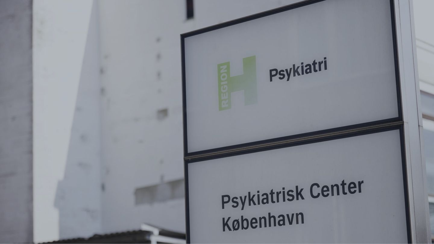 Skilt ved Psykiatrisk Center København